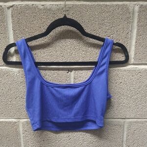 Blue Women's Crop Top Tank Shein